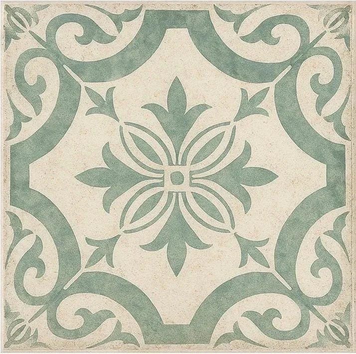 Willow Sage Decorative Ceramic Tile, Patterned Backsplash Tile, Luxury Wall Tile, Kitchen and Bathroom Tile, Designer Decorative Tile
