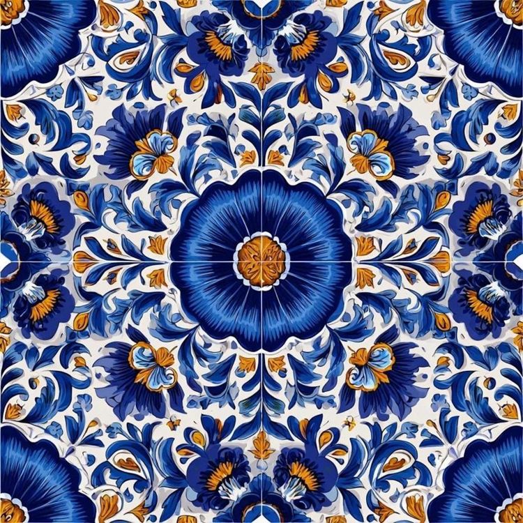 Mexican Talavera Decorative Ceramic Tile, Patterned Backsplash Tile, Luxury Wall Tile, Kitchen and Bathroom Tile, Designer Decorative Tile