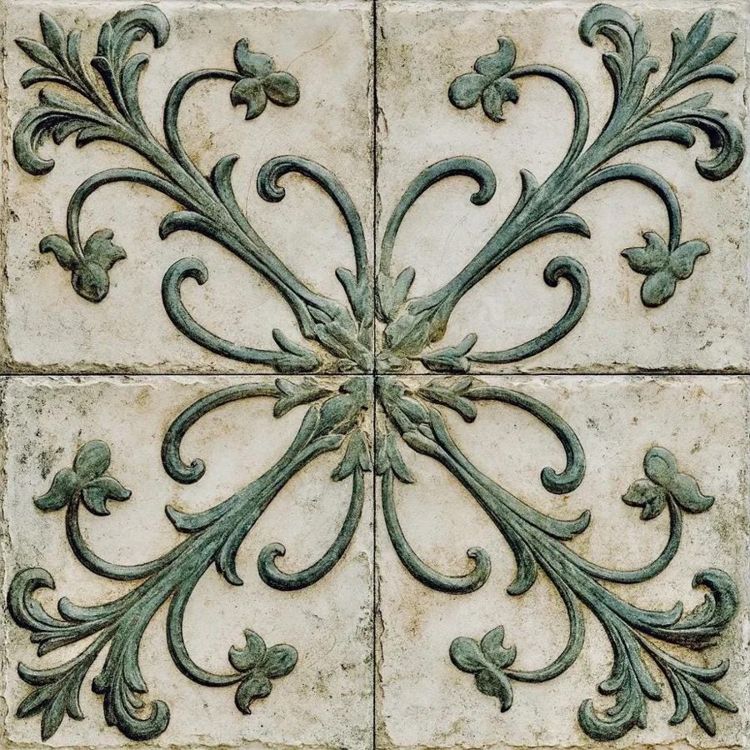 Decorative Ceramic Tile Floral Vine Backsplash, Shower & Accent Walls T270-G1