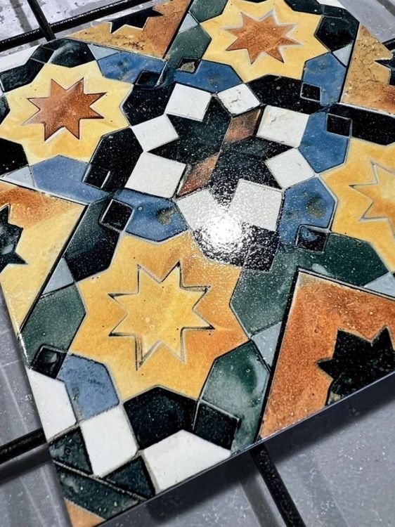 Sahara Starlight Mosaic Moroccan-style ceramic tile, design, intricate geometric i… photo 5