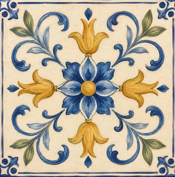 Amalfi Fiorenza™ Kitchen Backsplash Tile Bathroom Shower Floor Tile | Rustic Vintage Farmhouse Ceramic Tile | Mexican Style Custom Tile