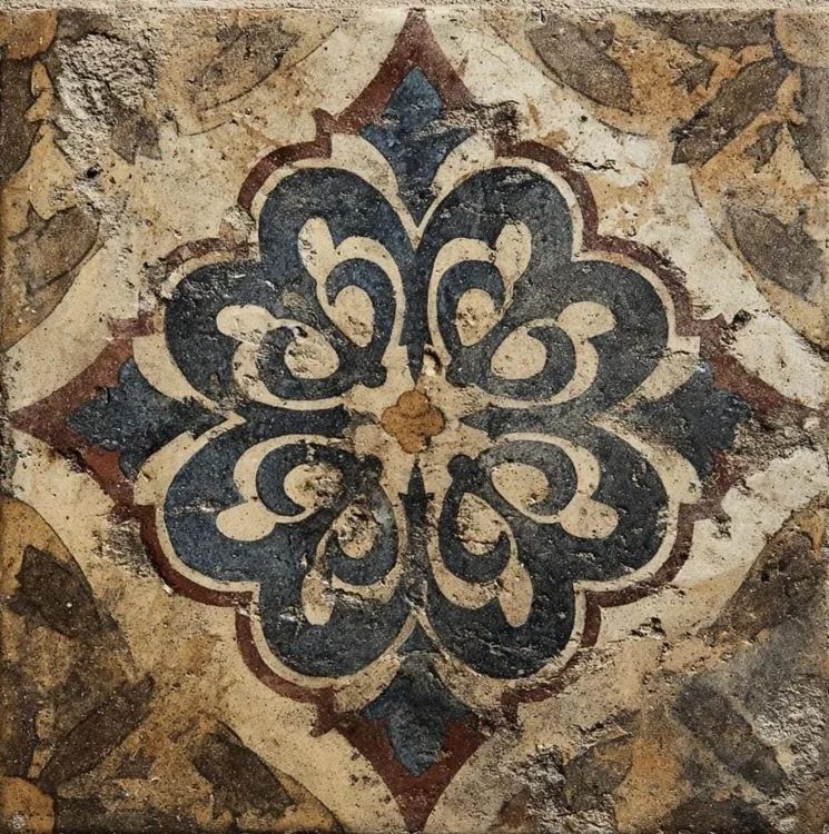 Ravello crest Decorative Ceramic Tile, Patterned Backsplash Tile, Luxury Wall Tile, Kitchen and Bathroom Tile, Designer Decorative Tile
