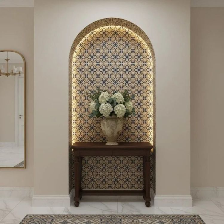 Kitchen backsplash wall shower photo 5