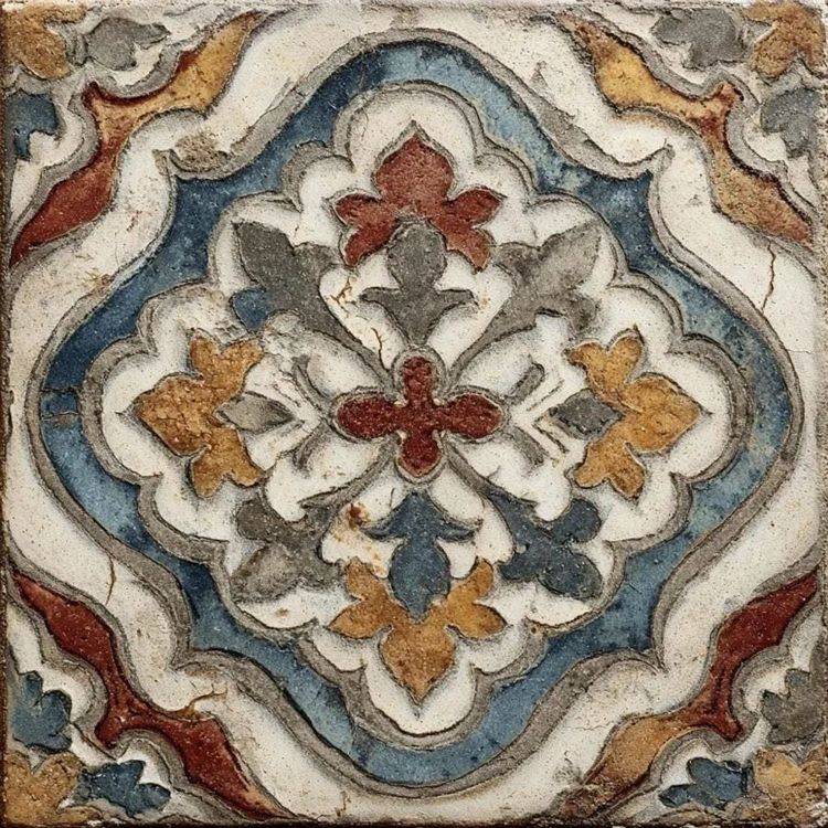 Andalusian Vesper Bloom™ Ceramic Tile Wall Tile for Kitchen Backsplash, Shower, Accent Walls ZR17