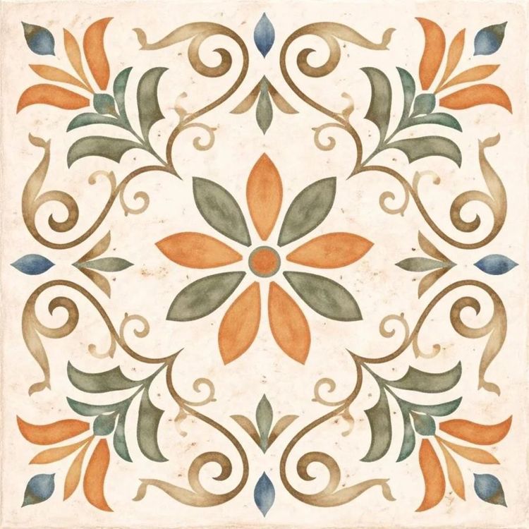 Virello™Vintage Farmhouse mosaic Rustic Ceramic Mexican Style Kitchen and Bathroom Backsplash Floor or Shower Custom Decorative Tile