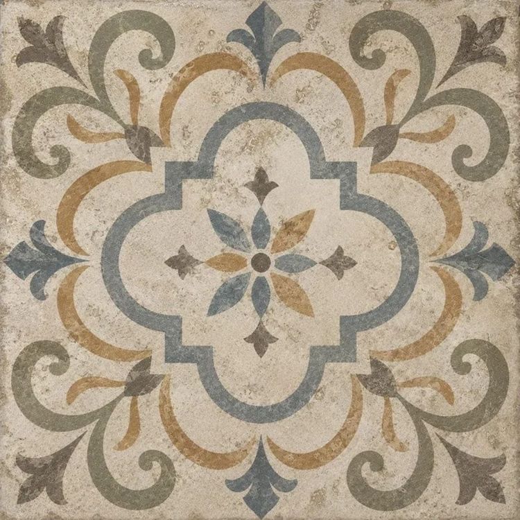 Maison Royale™ Porcelain 6 inch Tile – Mediterranean Vintage, Rustic Tuscan Backsplash, Wall Tile, Antique Kitchen Shower