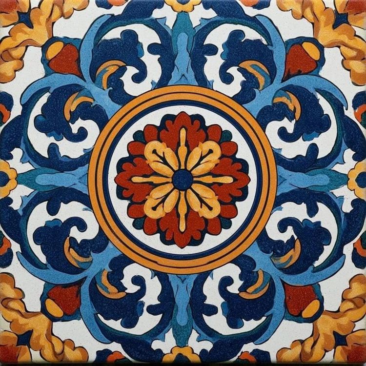 Toledo Sol™ Kitchen Backsplash Tile Bathroom Shower Floor Tile | Rustic Vintage Farmhouse Ceramic Tile | Mexican Style Tile Indoor
